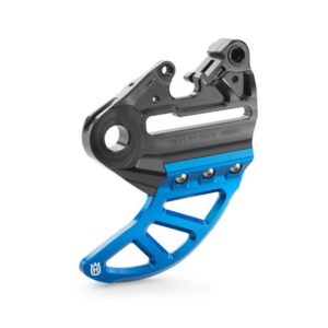 Brake caliper support with brake disc guard