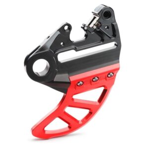 Brake caliper support with brake disc guard